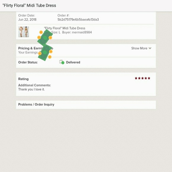 Floral Midi Tube Dress - Picture 3 of 4